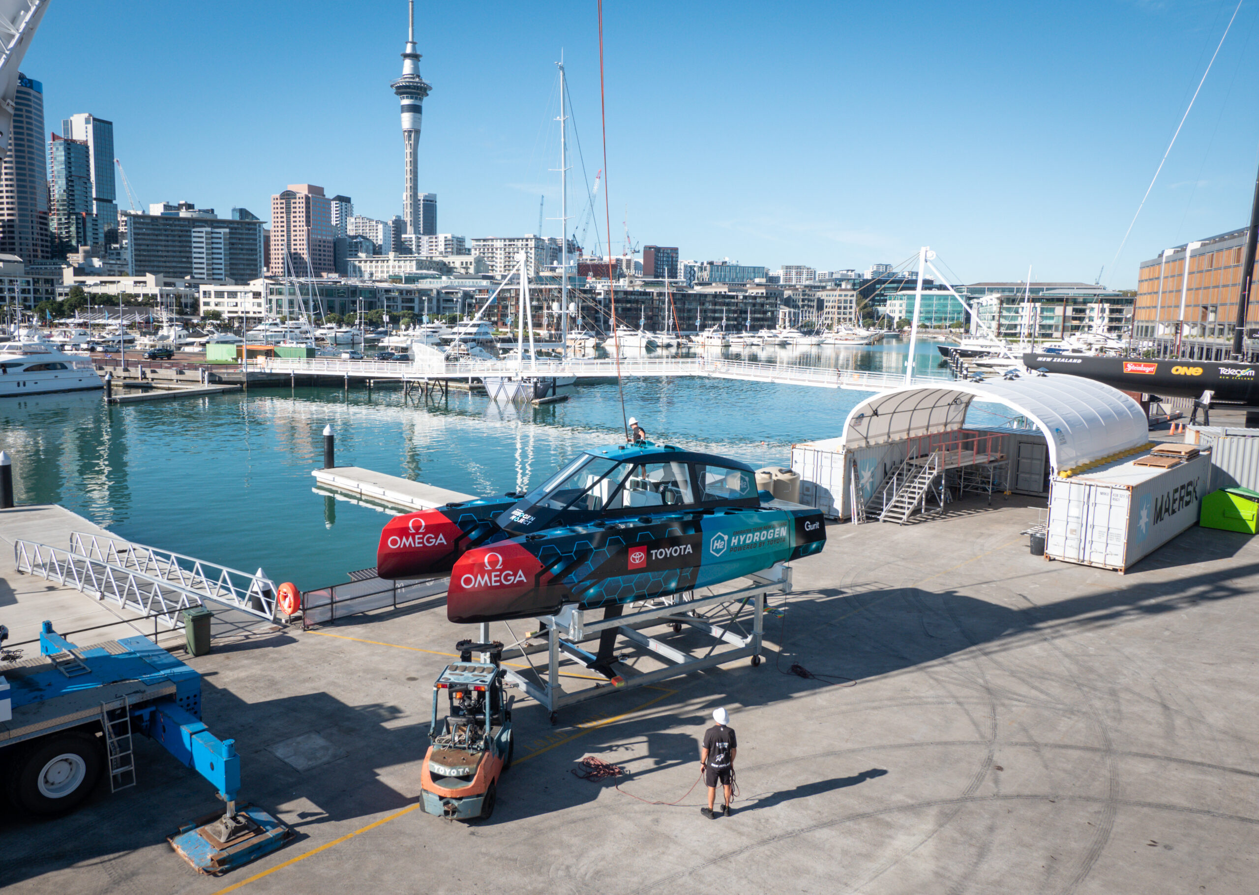 El Emirates Team New Zealand presenta un barco auxiliar propulsado por hidrógeno